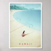 Hawaii Vintage Travel Poster (Voorkant)