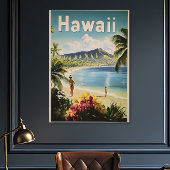 Hawaii Vintage Travel Poster