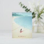 Hawaii Vintage Travel Poster - Art Briefkaart (Staand voorkant)