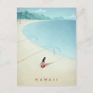 Hawaii Vintage Travel Poster - Art Briefkaart
