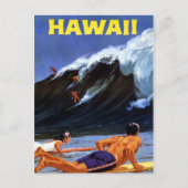 Hawaii Vintage Travel Poster teruggezet Briefkaart (Voorkant)