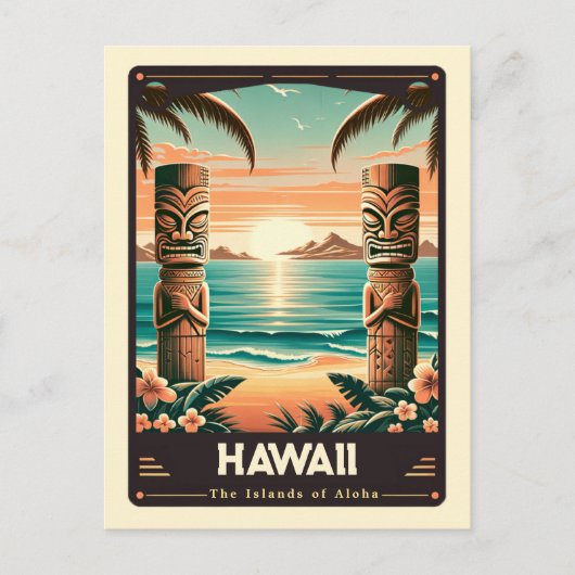 Hawaii | Vintage van patriottische spirit Briefkaart (Voorkant)