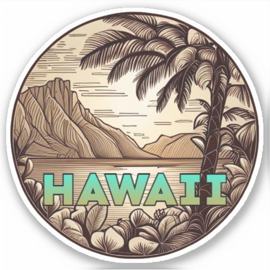 Hawaii Vinyl Sticker (Voorkant)