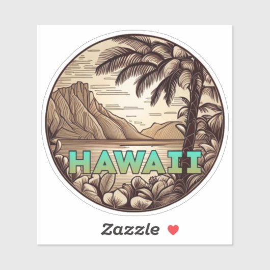 Hawaii Vinyl Sticker (Vel)