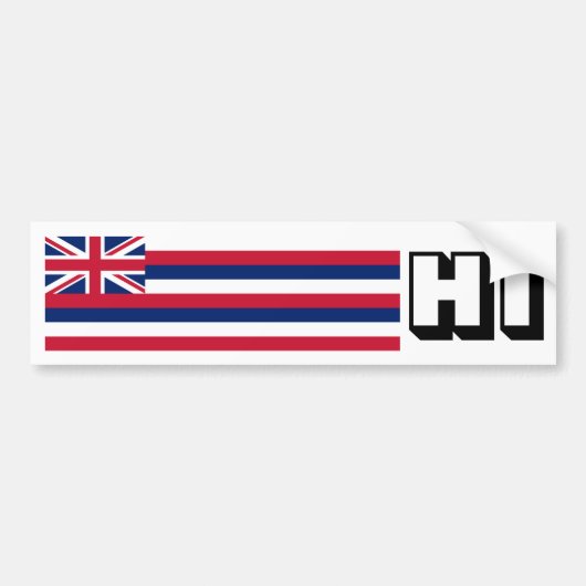 Hawai'I-vlag Bumpersticker (Voorkant)