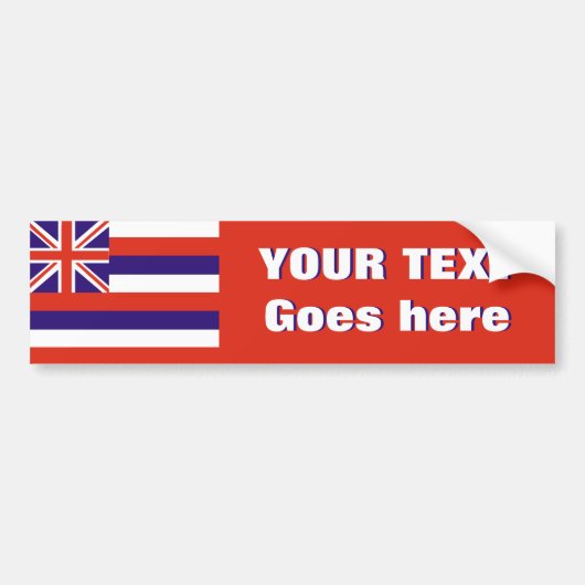 Hawaii-vlag: Creëer Uw eigen Bumpersticker (Voorkant)