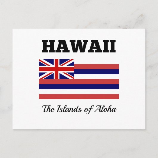 Hawaii, Vlag en Motto Briefkaart (Voorkant)