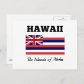 Hawaii, Vlag en Motto Briefkaart (Voorkant / Achterkant)
