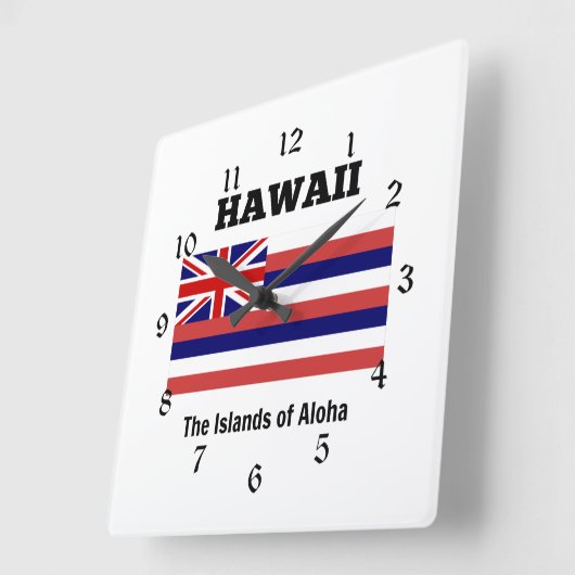 Hawaii, Vlag en Motto Vierkante Klok (Hoek)