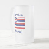 Hawaii Vlag Kaart Stad Mok (Voorkant links)