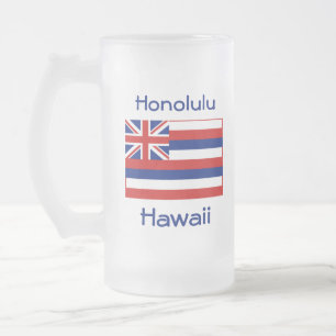 Hawaii Vlag Kaart Stad Mok