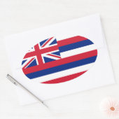 Hawaii-vlag Ovale Sticker (Envelop)