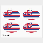 Hawaii-vlag Ovale Sticker (Vel)