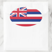 Hawaii-vlag Ovale Sticker (Tas)