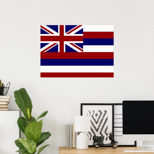 Hawaii-vlag Poster (Thuiskantoor)