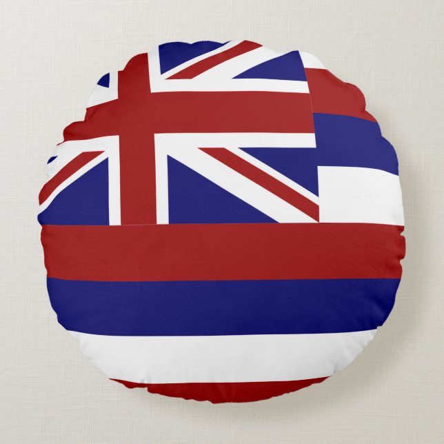 Hawaii-vlag Rond Kussen (Voorkant)