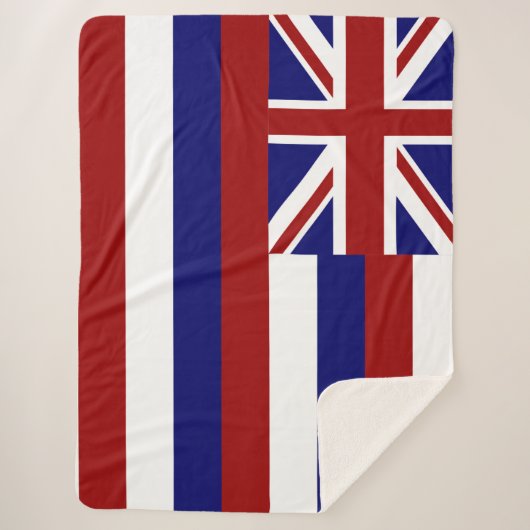 Hawaii-vlag Sherpa Deken (Voorkant)