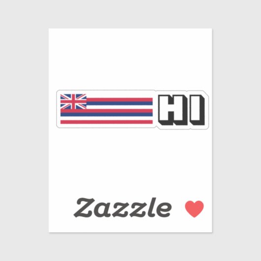 Hawai'I-vlag Sticker (Vel)