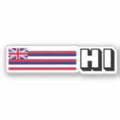 Hawai'I-vlag Sticker (Voorkant)