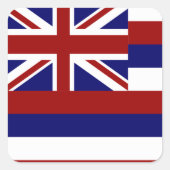 Hawaii-vlag Vierkante Sticker (Voorkant)