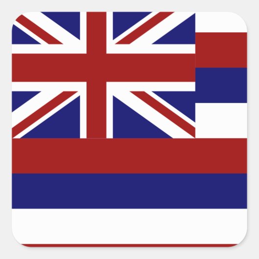 Hawaii-vlag Vierkante Sticker (Voorkant)