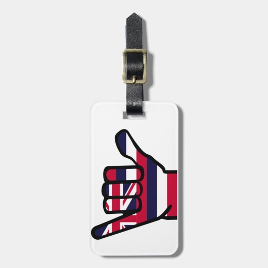 Hawaii-vlaggenhand Bagagelabel (Voorkant verticaal)