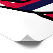 Hawaii-vlaggenhand Poster (Hoek)