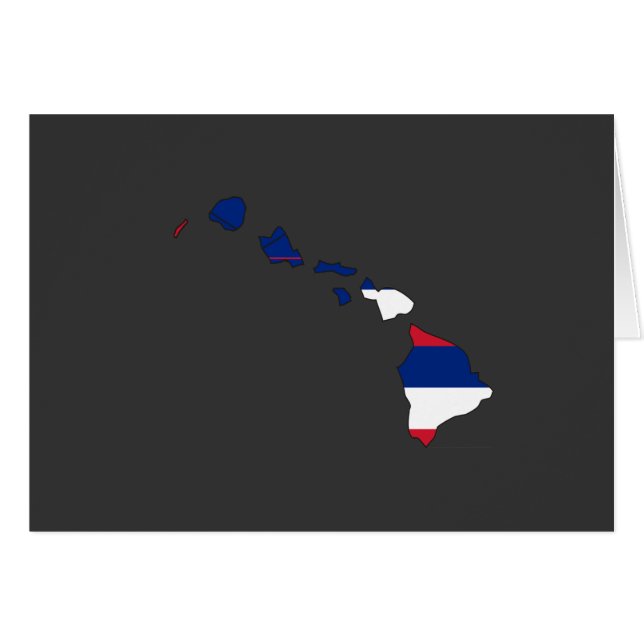Hawaii-vlaggenkaart (Voorkant Horizontaal)