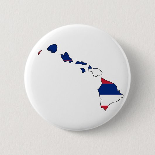Hawaii-vlaggenkaart Ronde Button 5,7 Cm (Voorkant)