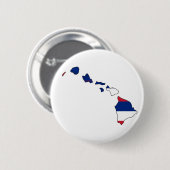 Hawaii-vlaggenkaart Ronde Button 5,7 Cm (Voorkant /achterkant)