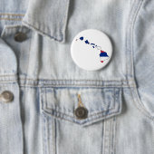 Hawaii-vlaggenkaart Ronde Button 5,7 Cm (In situ)