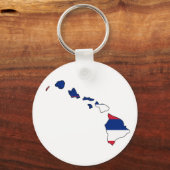 Hawaii-vlaggenkaart Sleutelhanger (Voorkant)