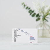 Hawaii-vlaggenkaart Visitekaartje (Staand voorkant)