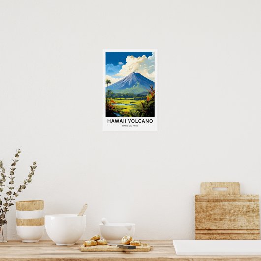 Hawaii Volcano National Park Reisprint Poster (Keuken)