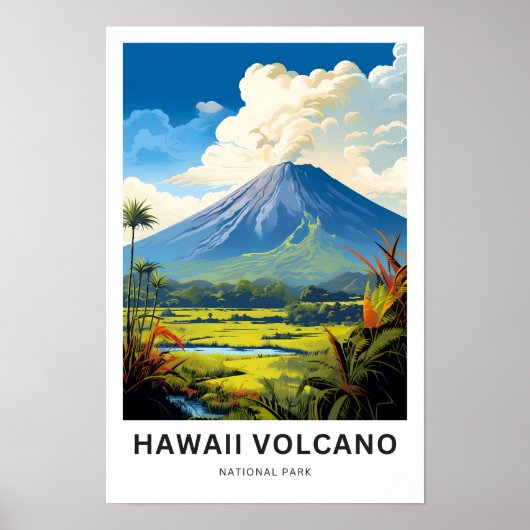 Hawaii Volcano National Park Reisprint Poster (Voorkant)