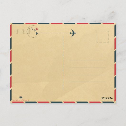 Hawaii Volcano Road Tropische Zonsondergang Souven Briefkaart (Achterkant)