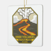 Hawaii Volcanoes Nationaal Park Kilauea Retro Keramisch Ornament (Links)