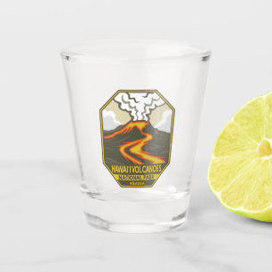 Hawaii Volcanoes Nationaal Park Kilauea Retro Shot Glas