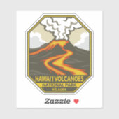 Hawaii Volcanoes Nationaal Park Kilauea Retro Sticker (Vel)