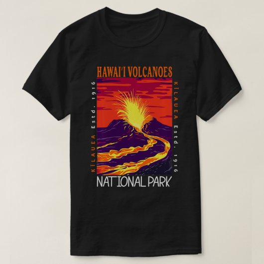 Hawaii Volcanoes Nationaal Park Kilauea Volcano Vi T-shirt (Design voorkant)