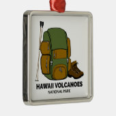 Hawaii Volcanoes National Park Backpack Metalen Ornament (Rechts)