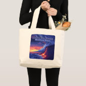 Hawaii Volcanoes National Park Big Island Retro Grote Tote Bag (Voorkant (product))