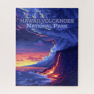 Hawaii Volcanoes National Park Big Island Retro Legpuzzel