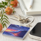 Hawaii Volcanoes National Park Big Island Retro Sleutelhanger (Voorkant Rechts)