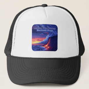 Hawaii Volcanoes National Park Big Island Retro Trucker Pet