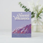 Hawaii Volcanoes National Park Illustratie Reizen Briefkaart (Staand voorkant)