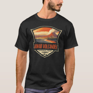 Hawaii Volcanoes National Park Illustratie Reizen T-shirt