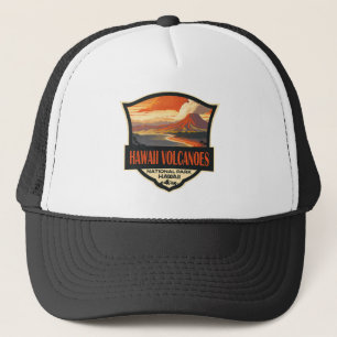 Hawaii Volcanoes National Park Illustratie Reizen Trucker Pet