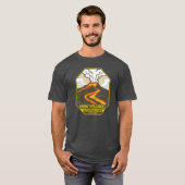 Hawaii Volcanoes National Park Kilauea Retro Emble T-shirt (Voorkant volledig)