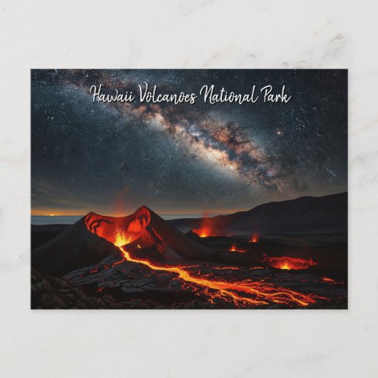 Hawaii Volcanoes National Park Melkweg Briefkaart (Voorkant)